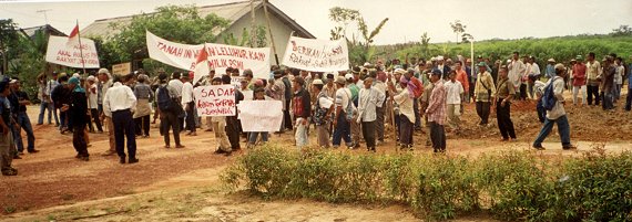 Aksi pertama rakyat desa Negara Sakti, Kabupaten Way Kanan, Propinsi Lampung. Mereka menuntut pengembalian tanah ulayatnya yang telah dirampas oleh PT PSMI, salah satu perusahaan kroni Soeharto, yang bergerak di bidang perkebunan tebu dan pabrik gula. Aksi ini berlangsung pada tanggal 24 Januari 2000.